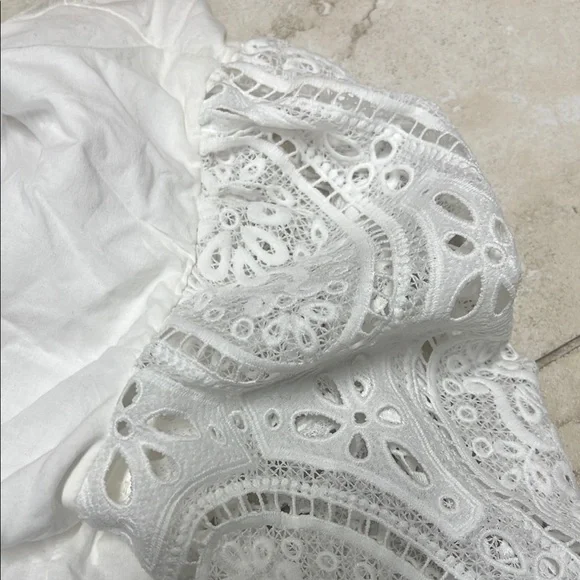 Chicwish White Lace Midi Dress - Picture 3 of 4